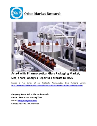 Asia-Pacific Pharmaceutical Glass Packaging Market Size, Industry Trends, Share and Forecast 2020-2026