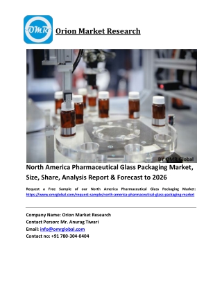 North America Pharmaceutical Glass Packaging Market Size, Industry Trends, Share and Forecast 2020-2026