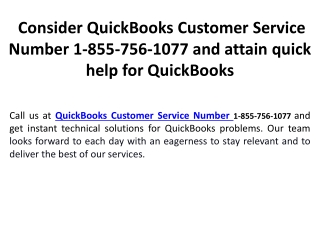 Quickbooks Customer Service Phone Number