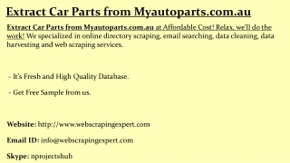 Extract Car Parts from Myautoparts.com.au