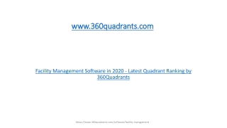 Facility Management Software in 2020 - Latest Quadrant Ranking by 360Quadrants