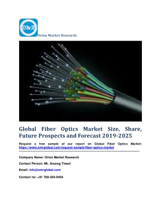 Global Fiber Optics Market Size, Share, Future Prospects and Forecast 2019-2025