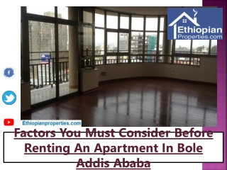 Factors You Must Consider Before Renting An Apartment In Bole Addis Ababa