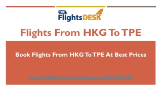 Flights From HKG To TPE