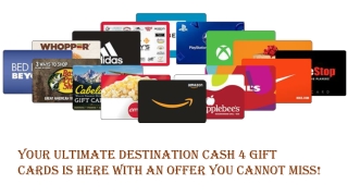 Want to Earn Quick Cash Online? Check Out Cash 4 Gift Cards Today!