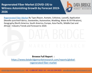 Regenerated Fiber Market (COVID-19) to Witness Astonishing Growth by Forecast 2019-2026