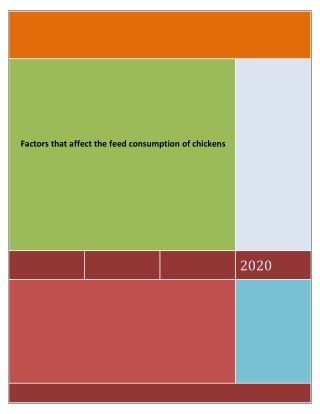 Factors that affect the feed consumption of chickens