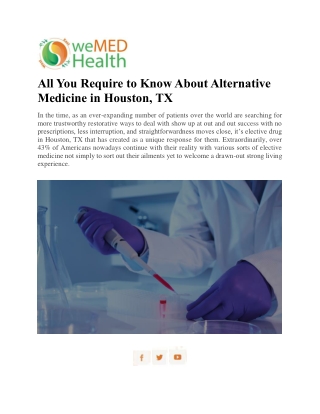 Acupuncture Treatment in Houston TX | Wemedhealth.com