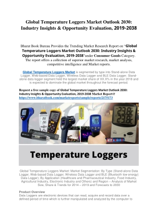 Global Temperature Loggers Market Research Report Forecast to 2038