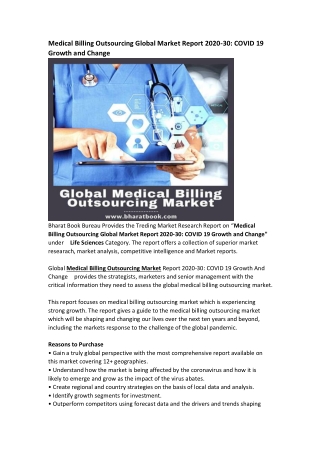 Global Medical Billing Outsourcing Market Research Report Forecast 2030