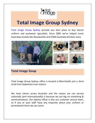 Total Image Group Sydney