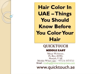 Hair Color In UAE – Things You Should Know Before You Color Your Hair