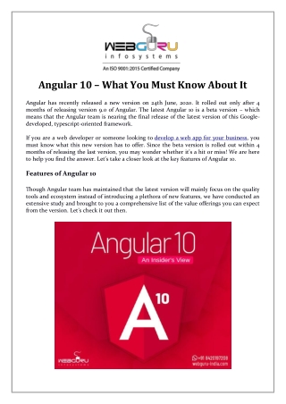 Angular 10 – What You Must Know About It