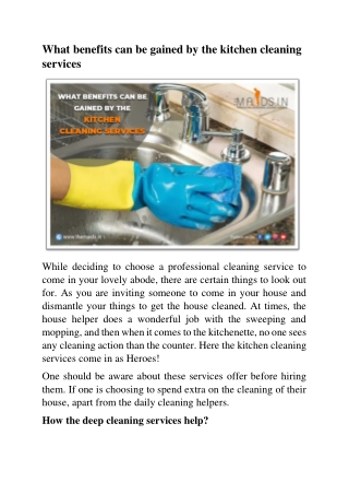 Get the kitchen ready for the festivities, call the kitchen cleaning services