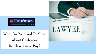 What Do You need To Know About California Reimbursement Pay?