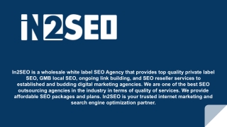 Best SEO Reseller Services - In2SEO