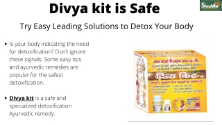 Divya kit is Safe