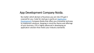 App Development Company Noida.