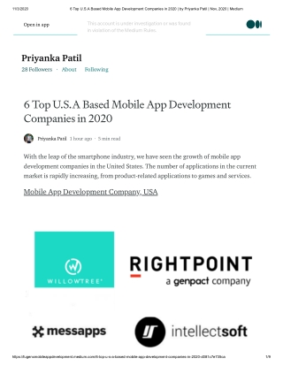 6 top u.s.a based mobile app development companies in 2020