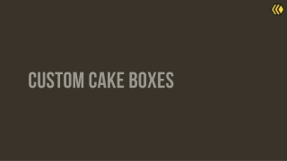 Custom Cake Boxes