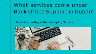 What services come under Back Office Support in Dubai?