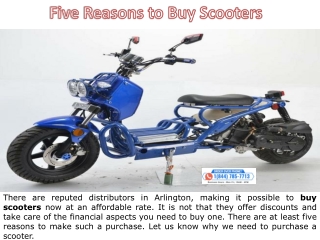 Five Reasons to Buy Scooters