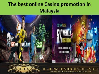 The Best Online Casino Promotion in Malaysia