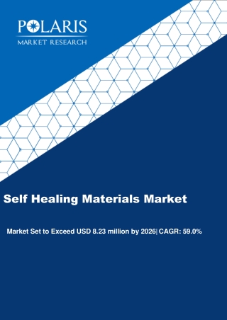 Self Healing Materials Market [By Material Type (Coatings, Concrete, Asphalt (Mannan-Oligosaccharide, Polymers, Ceramic,