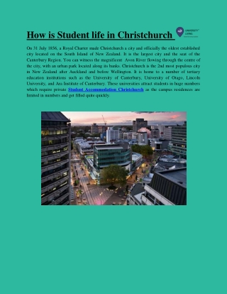 How is student life in Christchurch