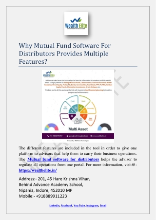 Why Mutual Fund Software For Distributors Provides Multiple Features?