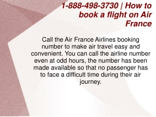 How can book a flight on Air france?