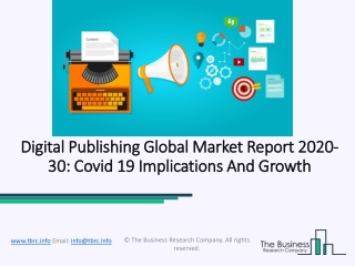 Digital Publishing Market Size, Demand, Growth, Analysis and Forecast to 2030