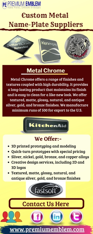 Design Your Custom Metal Name-Plates | Premium Emblem