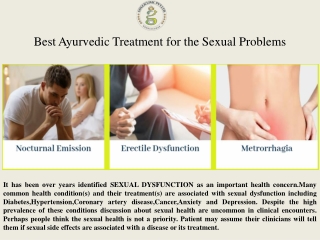 Best Ayurvedic Treatment for the Sexual Problems