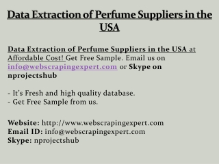 Data Extraction of Perfume Suppliers in USA