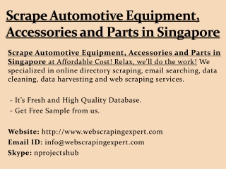 Scrape Automotive Equipment, Accessories and Parts in Singapore