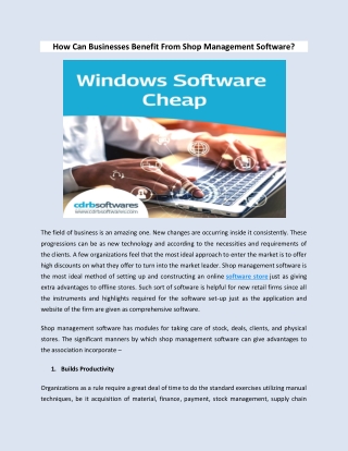 How Can Businesses Benefit From Shop Management Software?