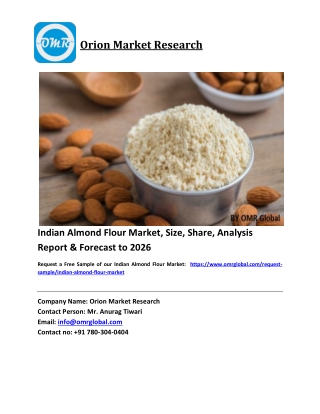 Indian Almond Flour Market Size, Industry Trends, Share and Forecast 2020-2026