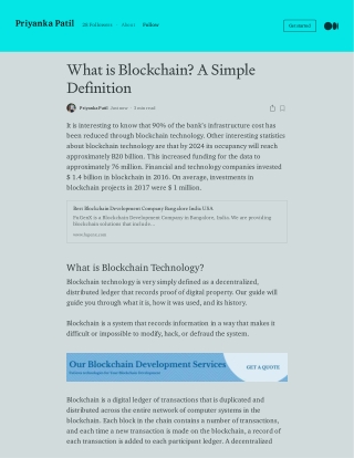 What is blockchain; a simple definition