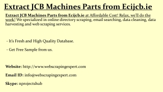 Extract JCB Machines Parts from Ecijcb.ie