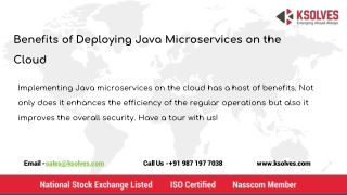 Benefits of Deploying Java Microservices on the Cloud