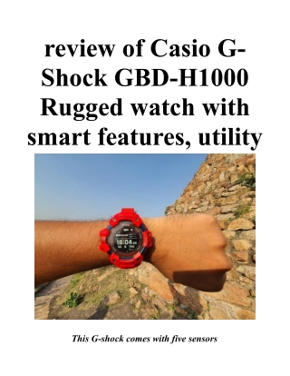 review of Casio G-Shock GBD-H1000 Rugged watch with smart features, utility