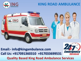 Ambulance Service in Ranchi and Bokaro with MD Doctor by King