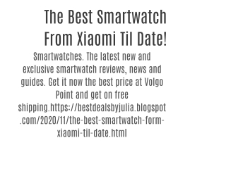 The Best Smartwatch From Xiaomi Til Date!