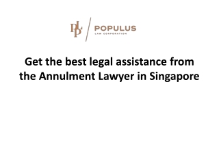 Annulment Lawyer in Singapore