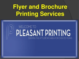 Flyer and Brochure Printing Services