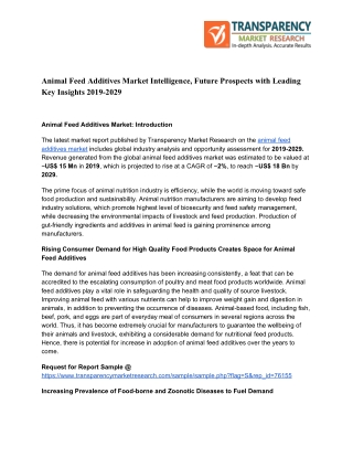 Animal Feed Additives Market - Future Demand Analysis with Forecasts to  2029