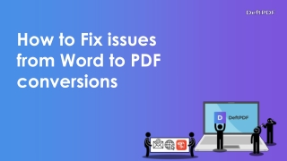 How to fix issues from Word to PDF conversion