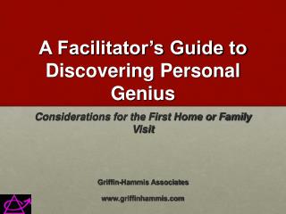 A Facilitator’s Guide to Discovering Personal Genius