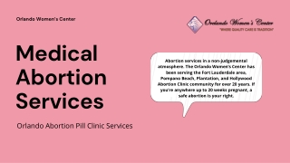 Medical Abortion Services